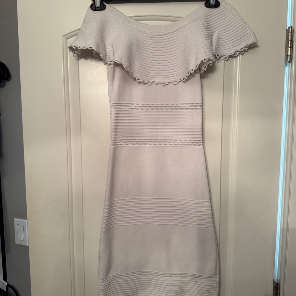 BebeOff-Shoulder White Dress